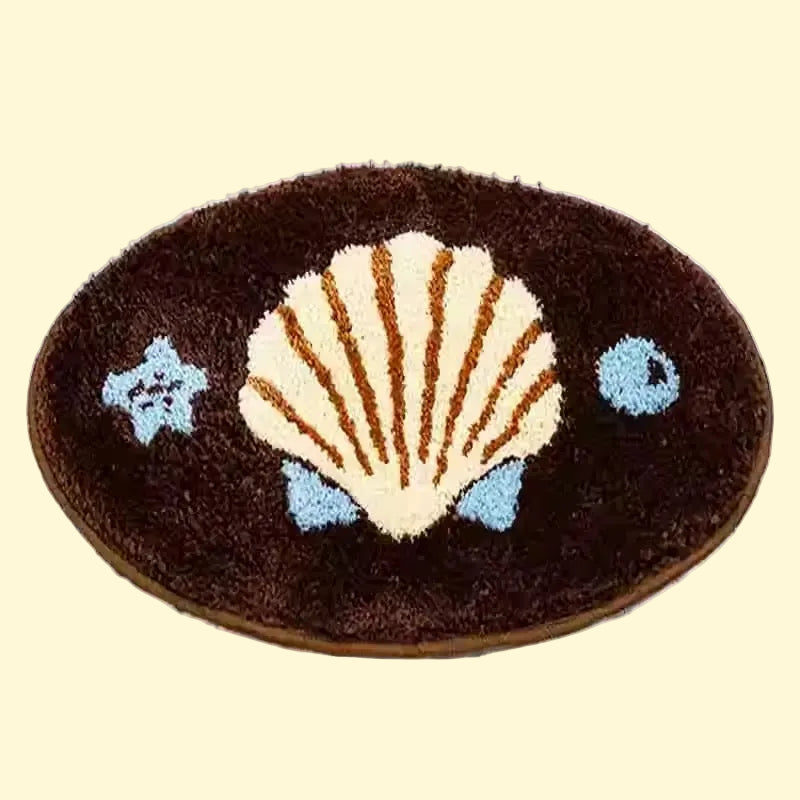 Brown Seashell Rug